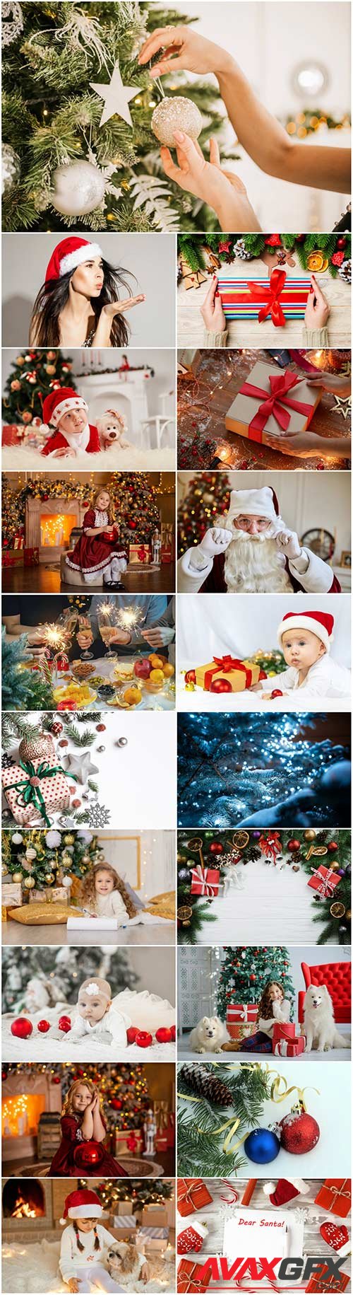 Happy new and Merry christmas holidays stock photo