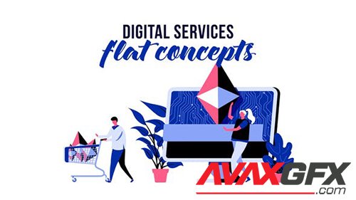 Digital services - Flat Concept 29793723