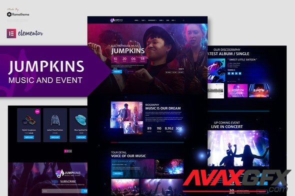 ThemeForest - Jumpkins v1.0.1 - Music & Event Elementor Template Kit - 29786128