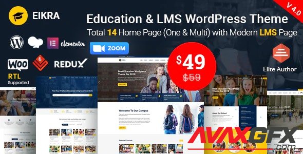 ThemeForest - Eikra v4.2 - Education WordPress Theme - 20950897