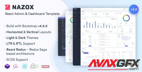 ThemeForest - Nazox v1.0.0 - React Admin Dashboard Template - 27457153