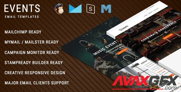 ThemeForest - EVENTS - Multipurpose Responsive Email Templates  With Online StampReady Builder Access (Update: 2 July 17) - 20214511