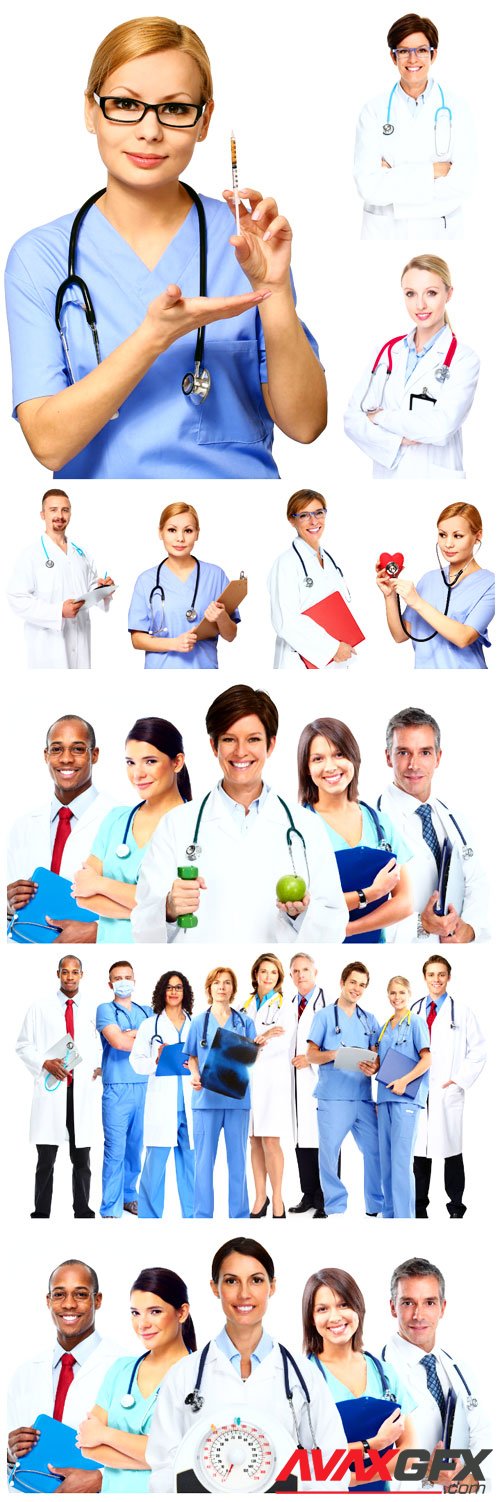 Group of doctors stock photo
