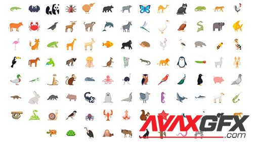 100 Animals & Birds Icons 29885627