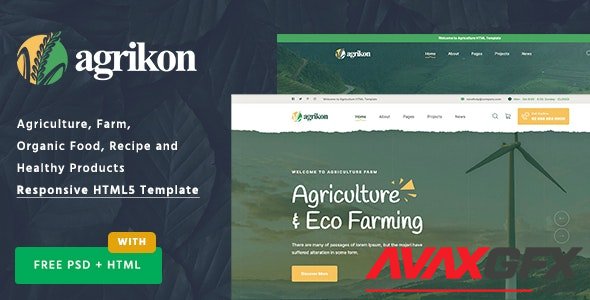 ThemeForest - Agrikon v1.0 - HTML Template For Agriculture Farm & Farmers - 29895652