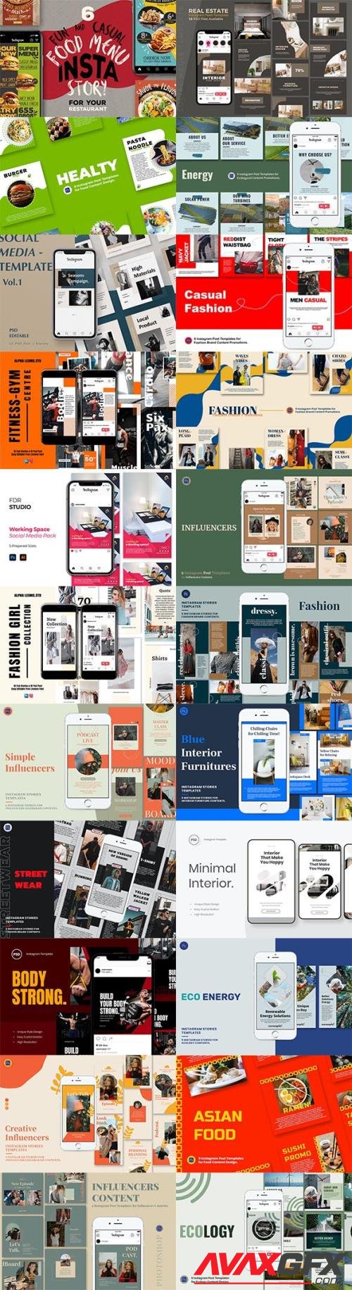 Instagram Posts and Stories Templates Pack