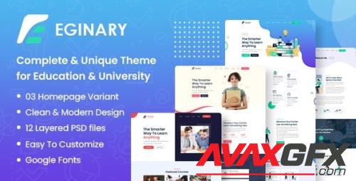 Eginary - Online Education PSD Template 29429020