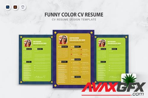 Funny Color CV Resume