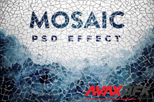 Mosaic Photo Effect Mockup