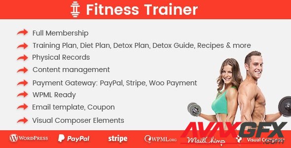 CodeCanyon - Fitness Trainer v1.5.3 - Training Membership Plugin - 19901278