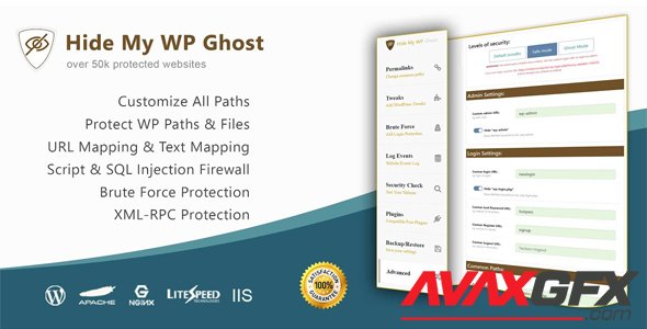 Hide My WP Ghost Premium v5.0.16 - WordPress Plugin for Against Attacks - NULLED