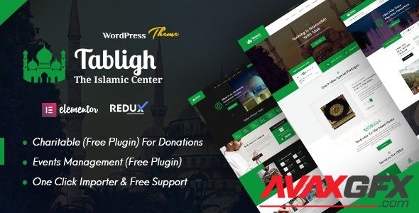 ThemeForest - Tabligh v1.0 - Islamic Institute & Mosque WordPress Theme - 29880812