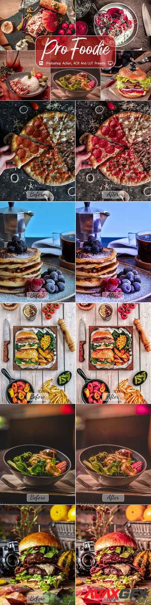 8 Pro Foodie Photoshop Actions, ACR, LUT Presets - 1135974