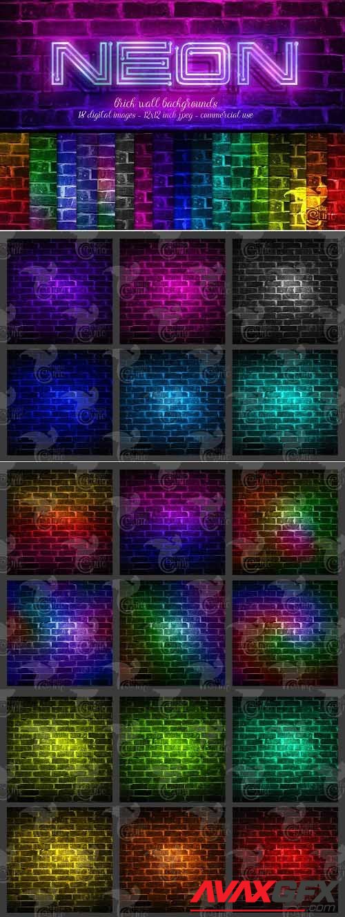 Neon Brick Wall Backgrounds - 5757886