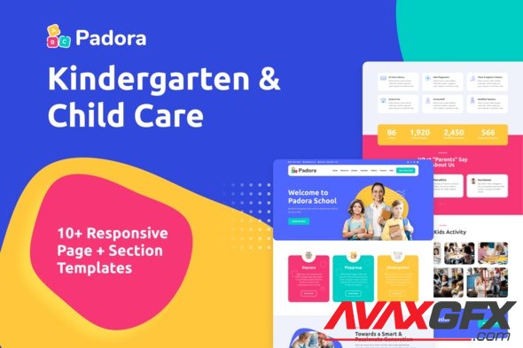 ThemeForest - Padora v1.0.0 - Kindergarten & Child Care Elementor Template Kit - 29797880
