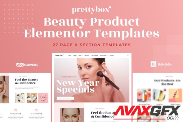 ThemeForest - Prettybox v1.0.0 - Cosmetic & Beauty Products Shop Elementor Template Kit - 29915338