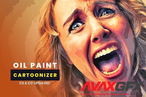 CreativeMarket - Oil Paint Cartoonizer 5507645