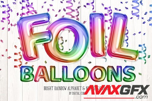 Bright Rainbow Balloon Alphabet - 5757901