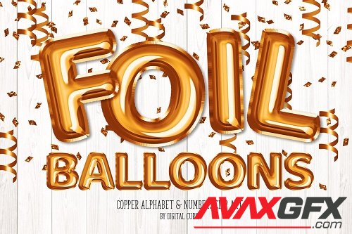 Copper Foil Balloon Alphabet - 5757916