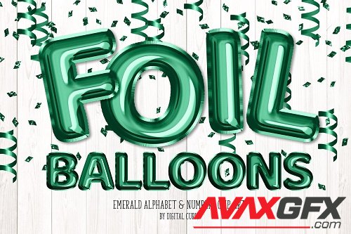 Emerald Foil Balloon Alphabet - 5757917