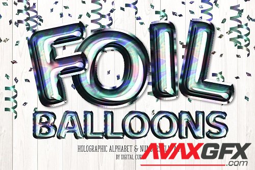 Holographic Foil Balloon Alphabet - 5757926