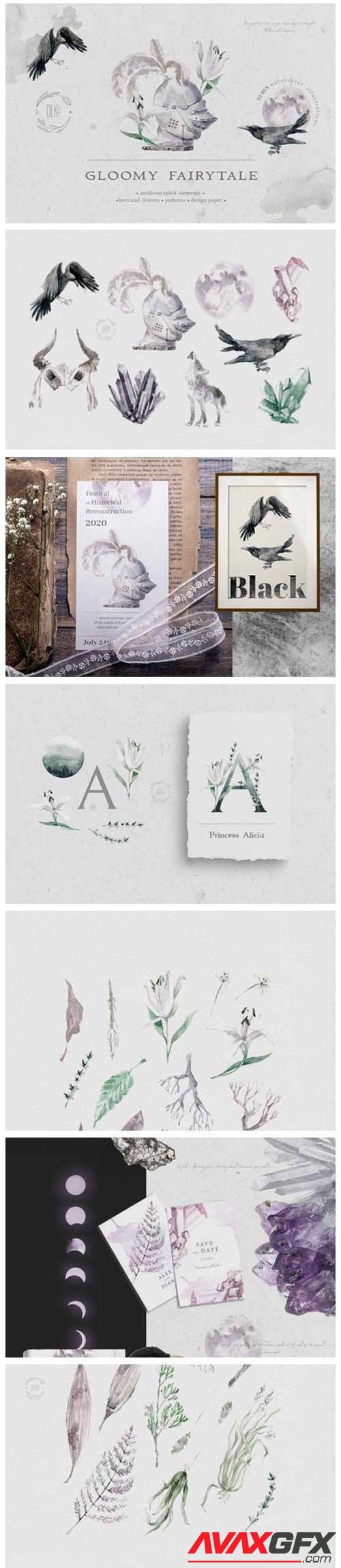 Gloomy fairytale graphic collection - 4569382