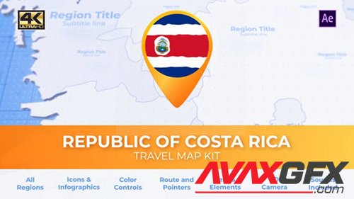 Costa Rica Map - Republic of Costa Rica Travel Map 29973955