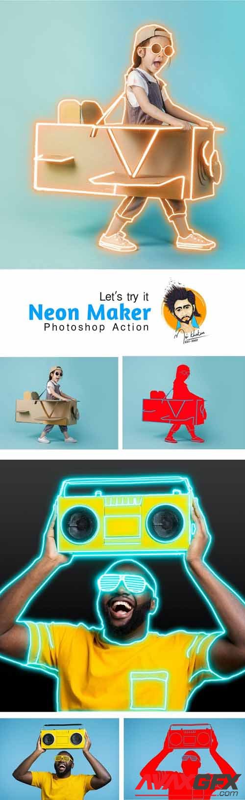 GraphicRiver - Neon Maker Photoshop Action 29732242