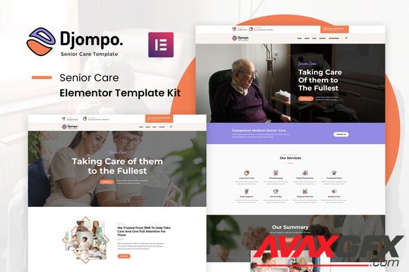 ThemeForest - Djompo Kit v1.0.0 - Senior Care Elementor Template Kit - 29771411