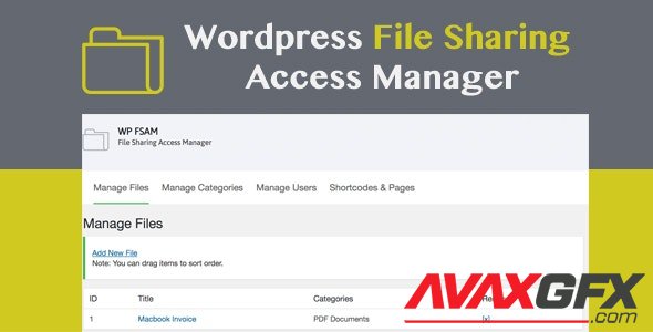 CodeCanyon - WP FSAM v1.2 - File Sharing Access Manager - 22115418