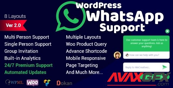 CodeCanyon - WordPress WhatsApp Support v2.0.2 - 20963962 - NULLED