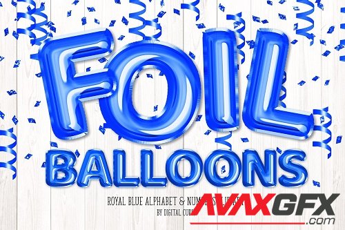 Royal Blue Balloon Alphabet - 5760791