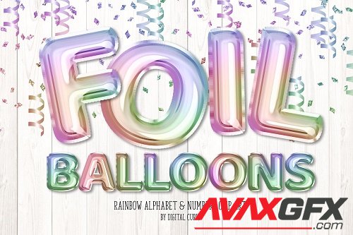 Rainbow Foil Balloon Alphabet - 5760787