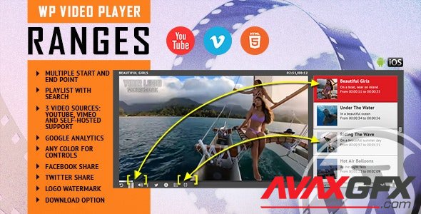 CodeCanyon - RANGES v1.1 - Video Player With Multiple Start and End Points - WordPress Plugin - 26208652