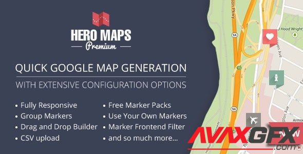CodeCanyon - Hero Maps Premium v2.3.0 - Responsive Google Maps Plugin - 12577151