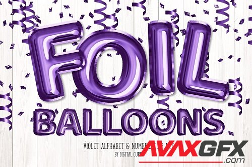 Violet Foil Balloon Alphabet - 5760809