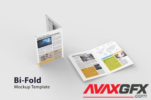Bi-Fold Brochure - Mockup Template