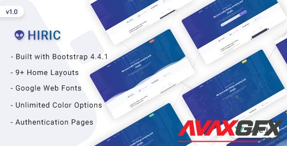 ThemeForest - Hiric v1.0.0 - VueJs Landing Page Template - 29937467