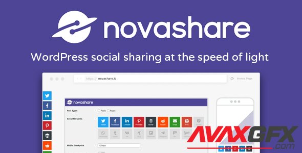 Novashare v1.1.4 - Social Media Sharing WordPress Plugin - NULLED