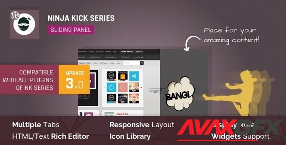 CodeCanyon - WordPress Off-Canvas Sliding Panel - Ninja Kick v3.0.16 - 6796296