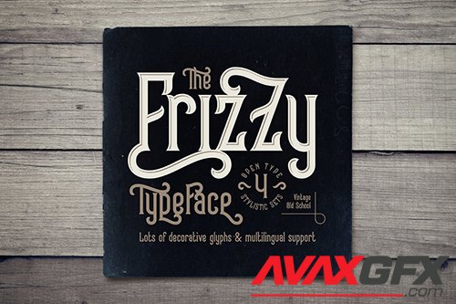 Frizzy vintage font
