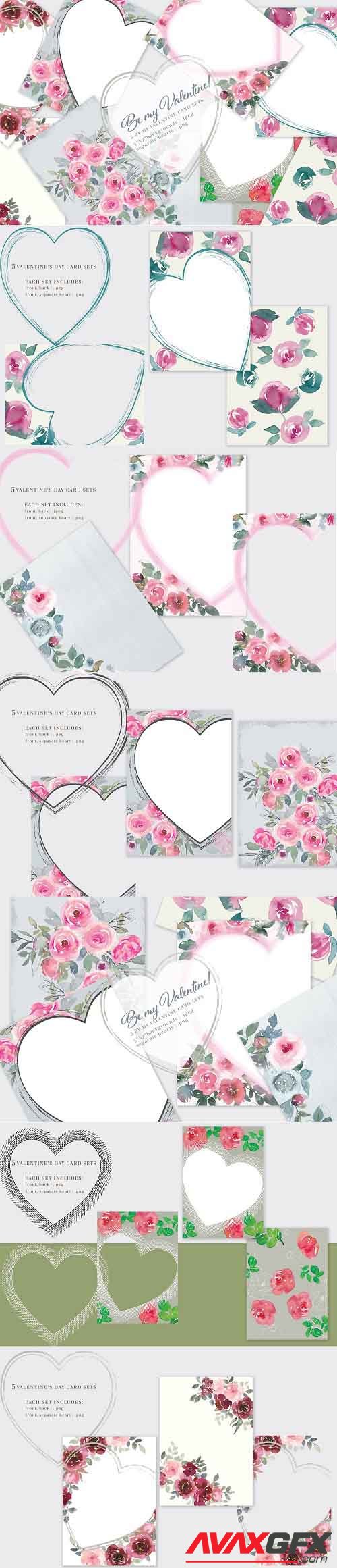 Be My Valentine Printable Cards 5x7  - 5778280