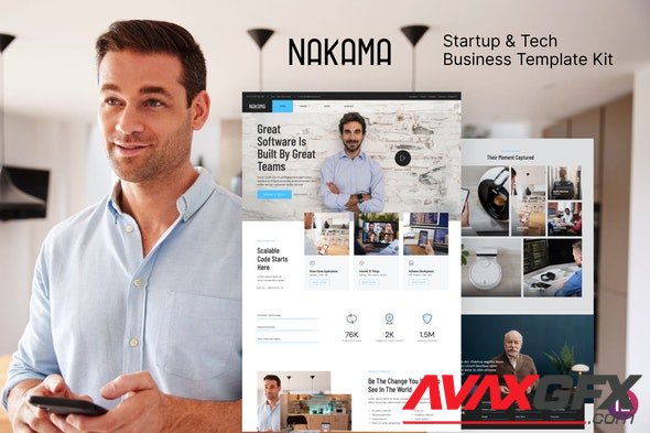 ThemeForest - Nakama v1.0.0 - Startup & Tech Business Elementor Template Kit - 30007690