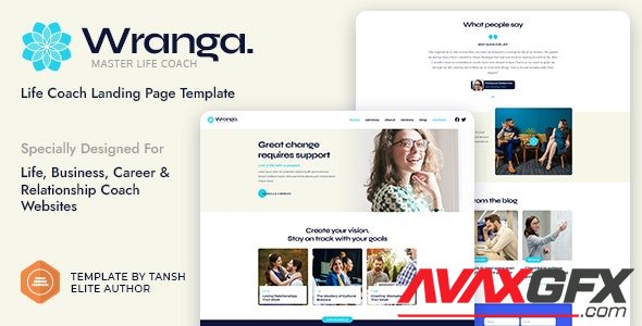 ThemeForest - Wranga v1.0 - Life, Business & Career Coach Feminine HTML Landing Page Template - 29994479