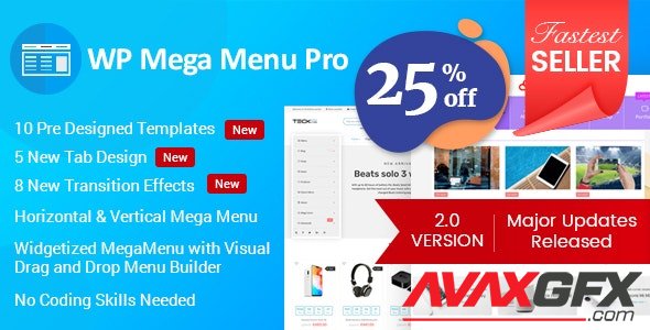 CodeCanyon - WP Mega Menu Pro v2.1.5 - Responsive Mega Menu Plugin for WordPress - 19190840