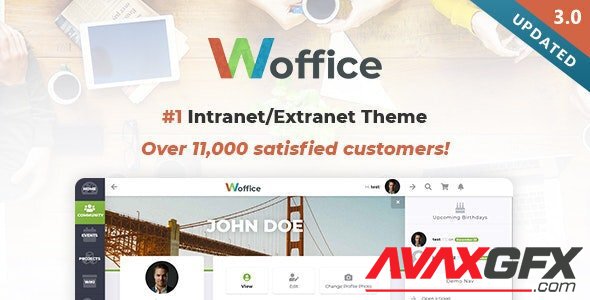 ThemeForest - Woffice v3.0.1 - Intranet/Extranet WordPress Theme - 11671924