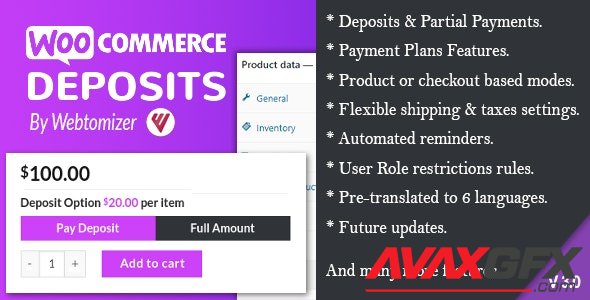 CodeCanyon - WooCommerce Deposits v3.0.0 - Partial Payments Plugin - 9249233