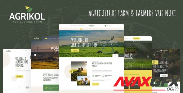 ThemeForest - Agrikol v1.0 - Vue Nuxt Template For Agriculture Farms - 29453090
