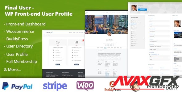 CodeCanyon - Final User v1.1.9 - WP Front-end User Profiles - 22231050