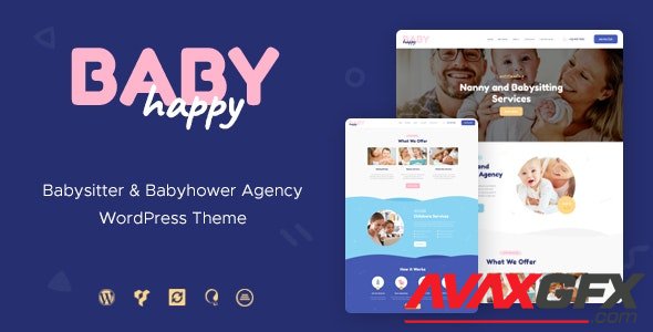 ThemeForest - Happy Baby v1.2.2 - Nanny & Babysitting Services Children WordPress Theme - 20451810